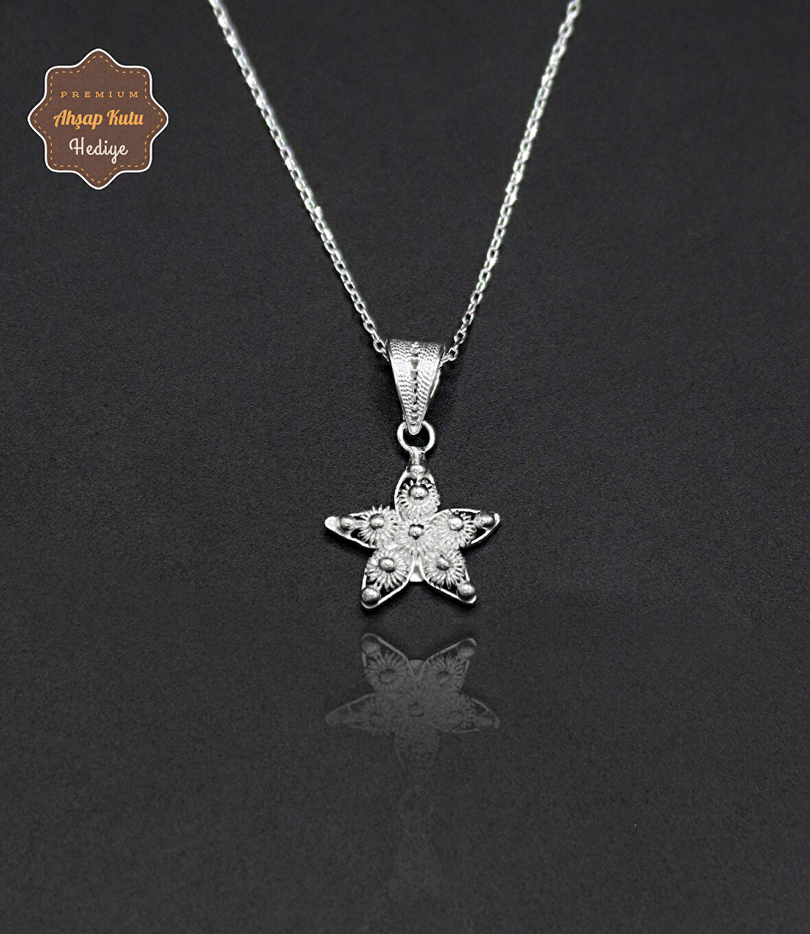 Yıldız Bereket Model 925 Ayar Saf Gümüş Telkari Kadın Kolye 201024654