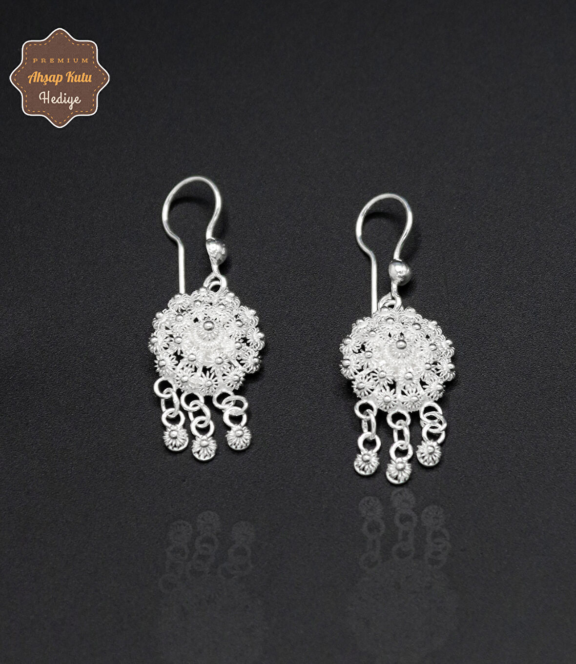 Sallantılı Bereket Model 925 Ayar Gümüş Telkari Kadın Küpe 201024672