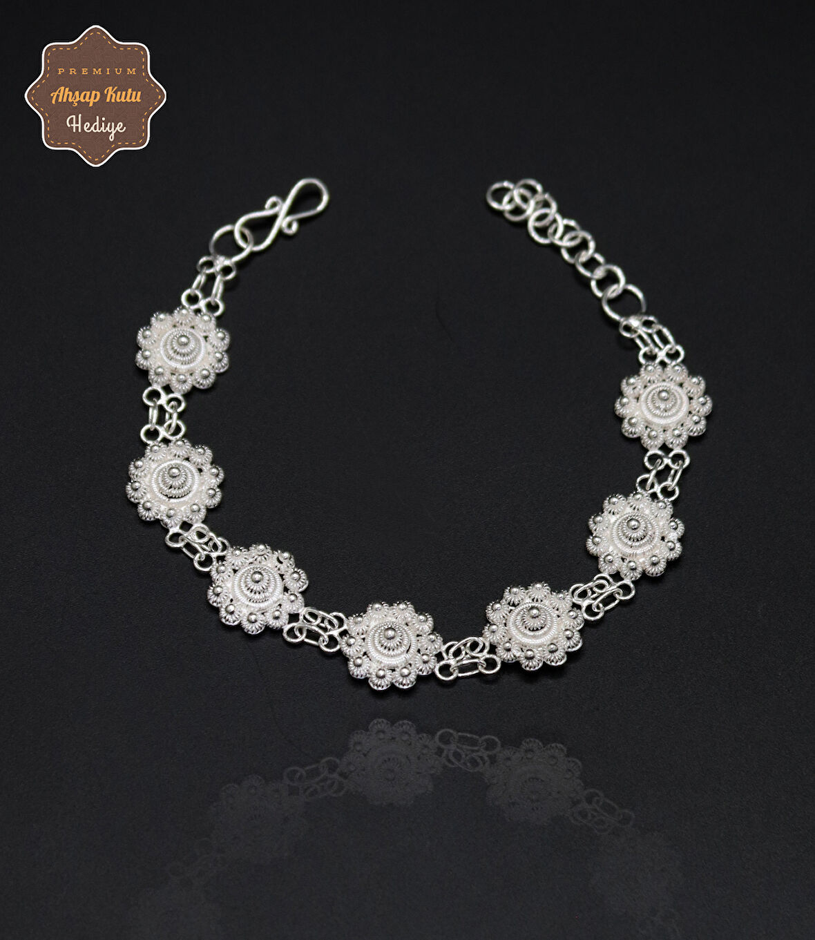 Kişniş Bereket Model 925 Ayar Gümüş Telkari Kadın Bileklik 201024685