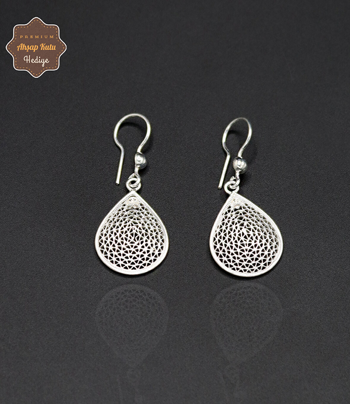 Sallantılı Damla Model 925 Ayar Gümüş Telkari Kadın Küpe 201024736