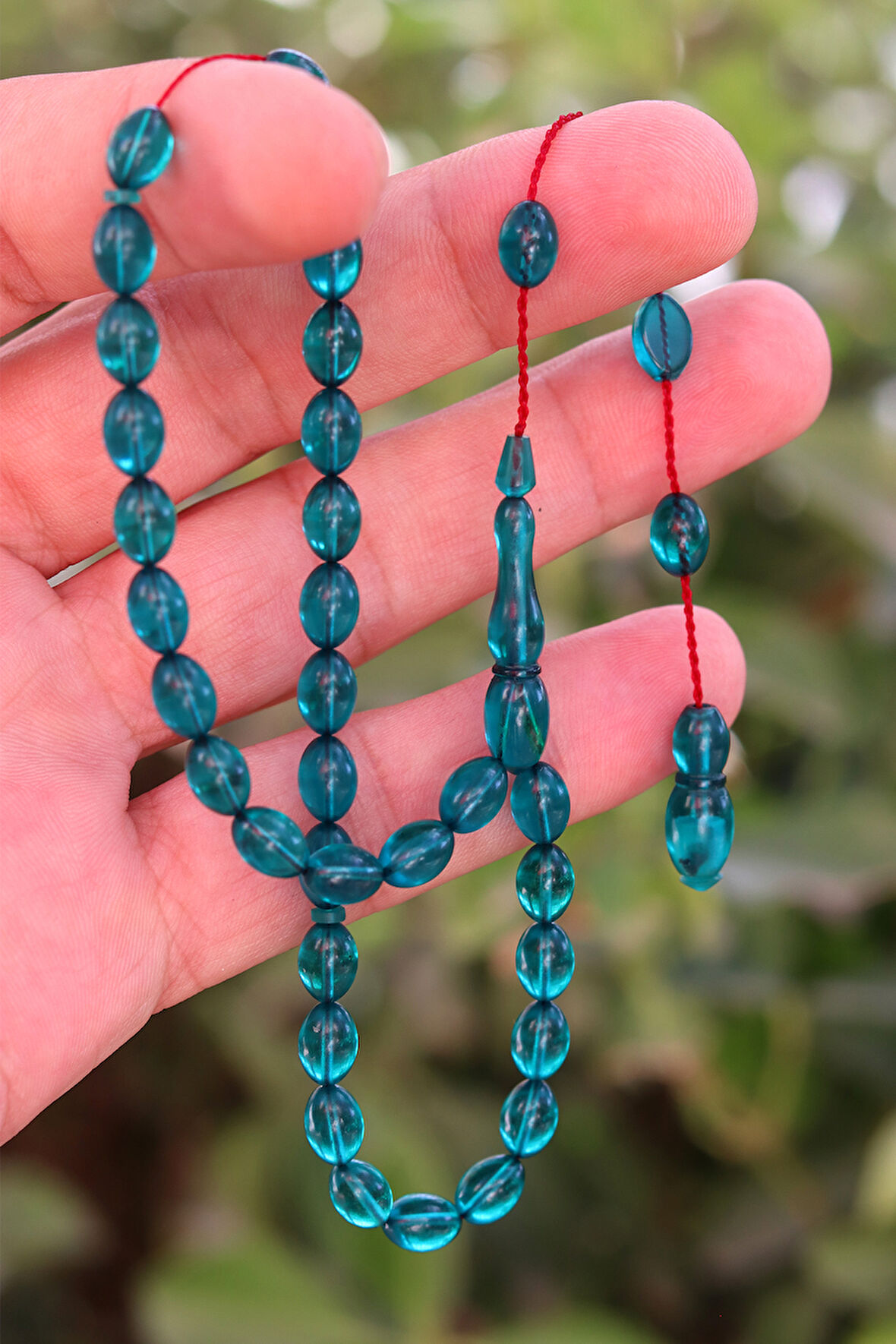 Su Mavisi Arpa Kesim Özel Sistem Ateş Kehribar Tesbih 201024760