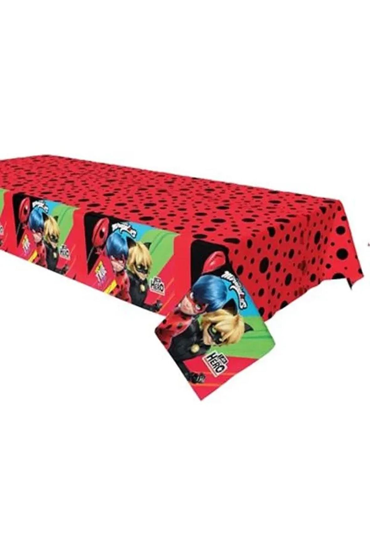 Miraculous Super Heroez Team Plastik Masa Örtüsü Uğur Böceği Kız