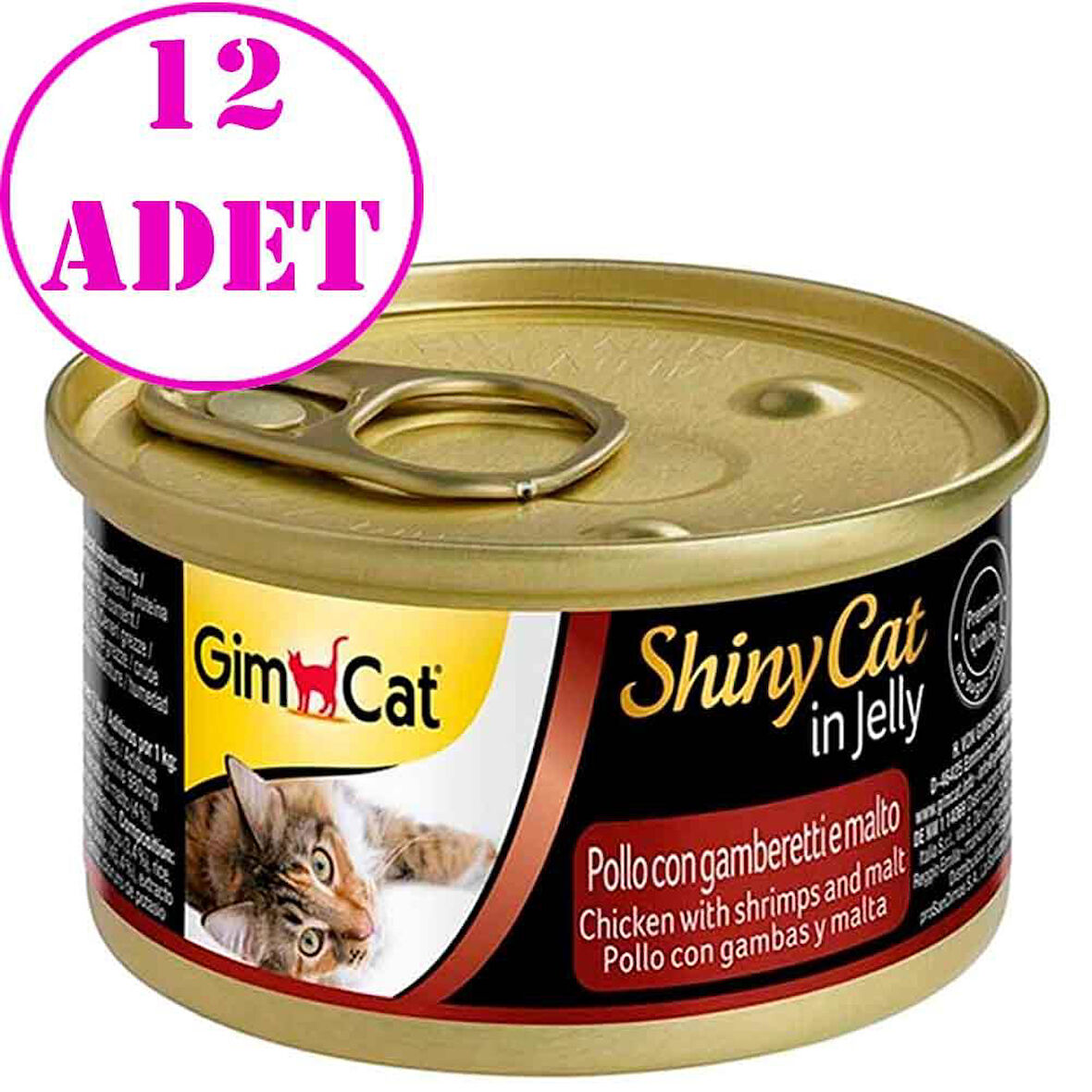 Gimcat Tavuk Karides ve Malt Özlü Konserve 70 gr 12 AD