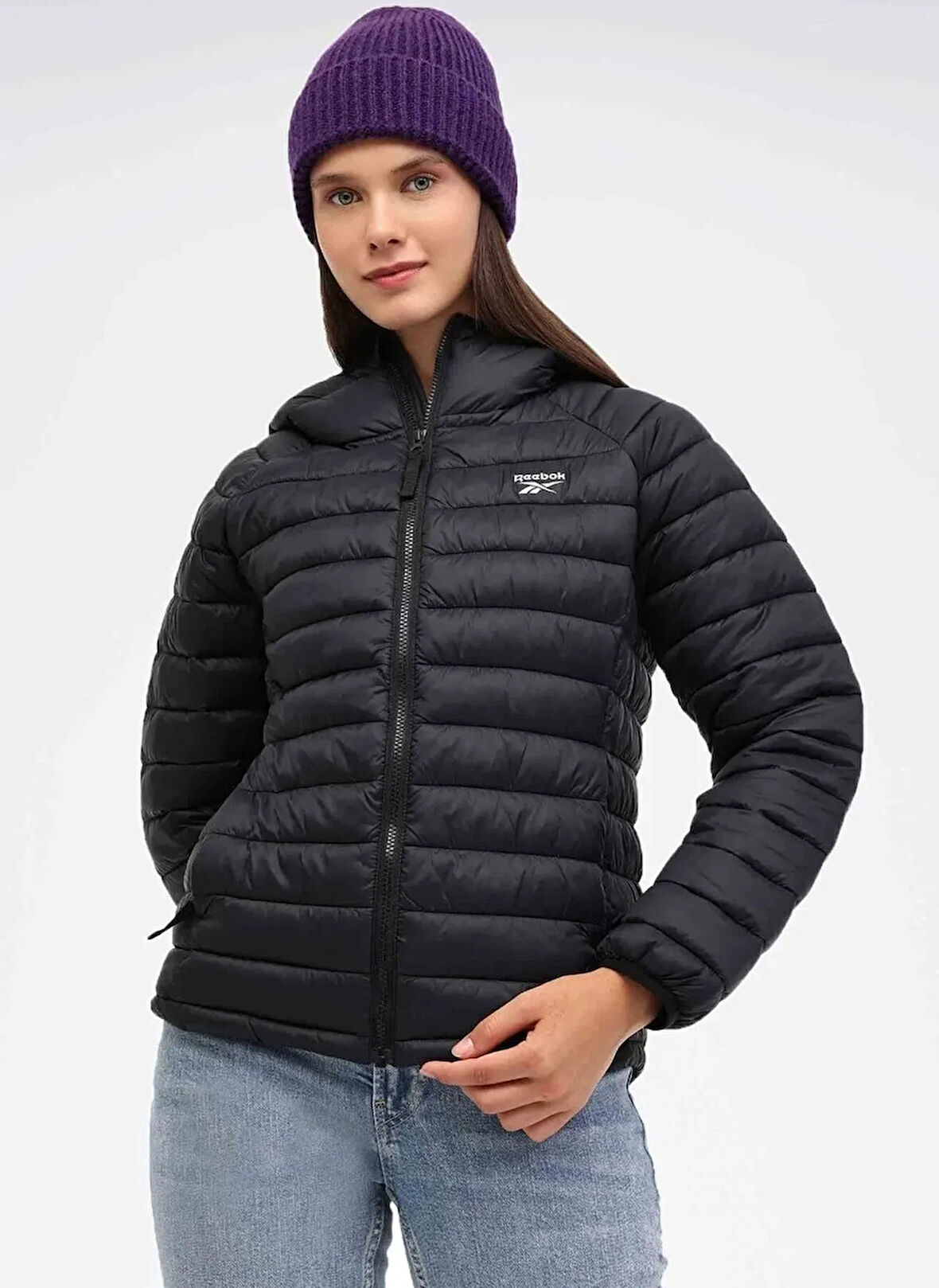 Reebok LC 1243 RALDINA JACKET Siyah Düz Kadın Mont