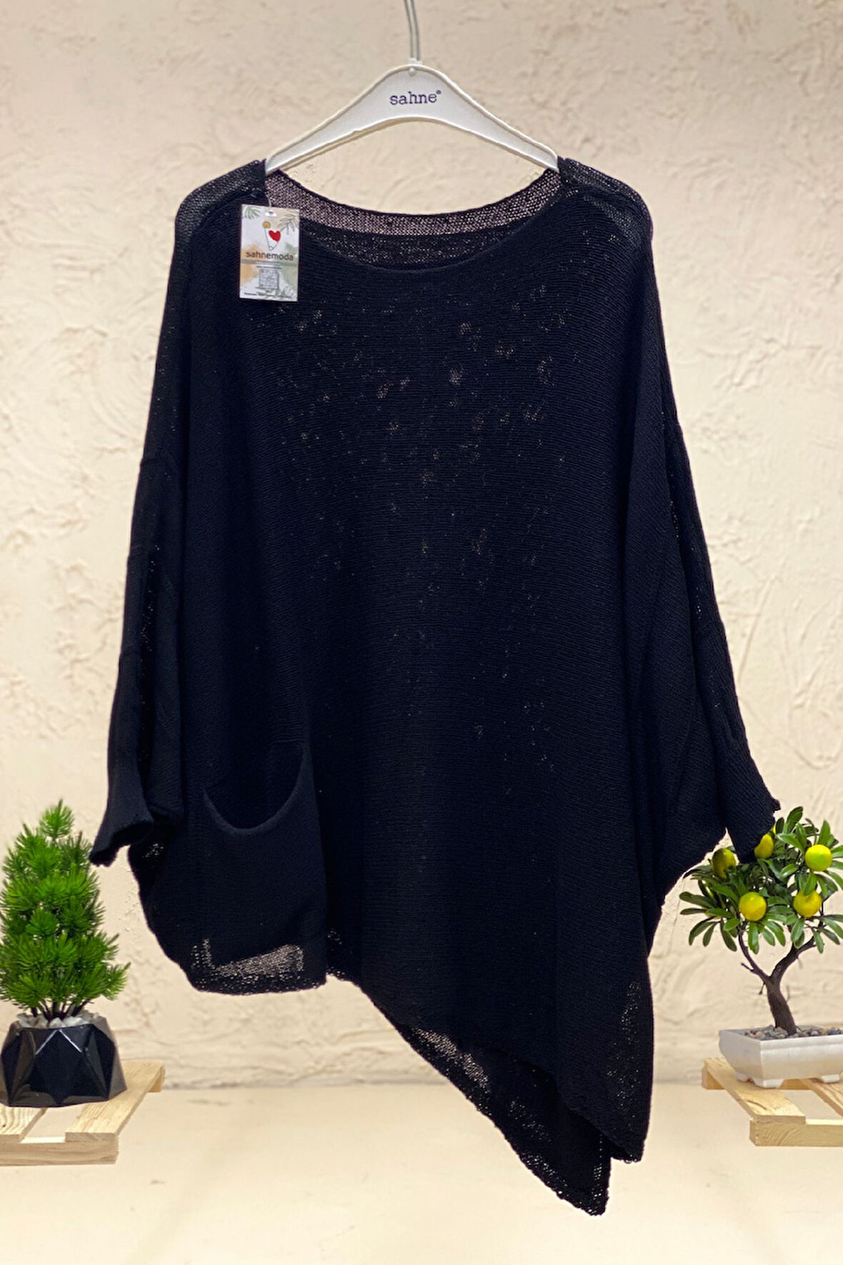 Tek Cepli Yarasa Asimetrik Merserize Bluz