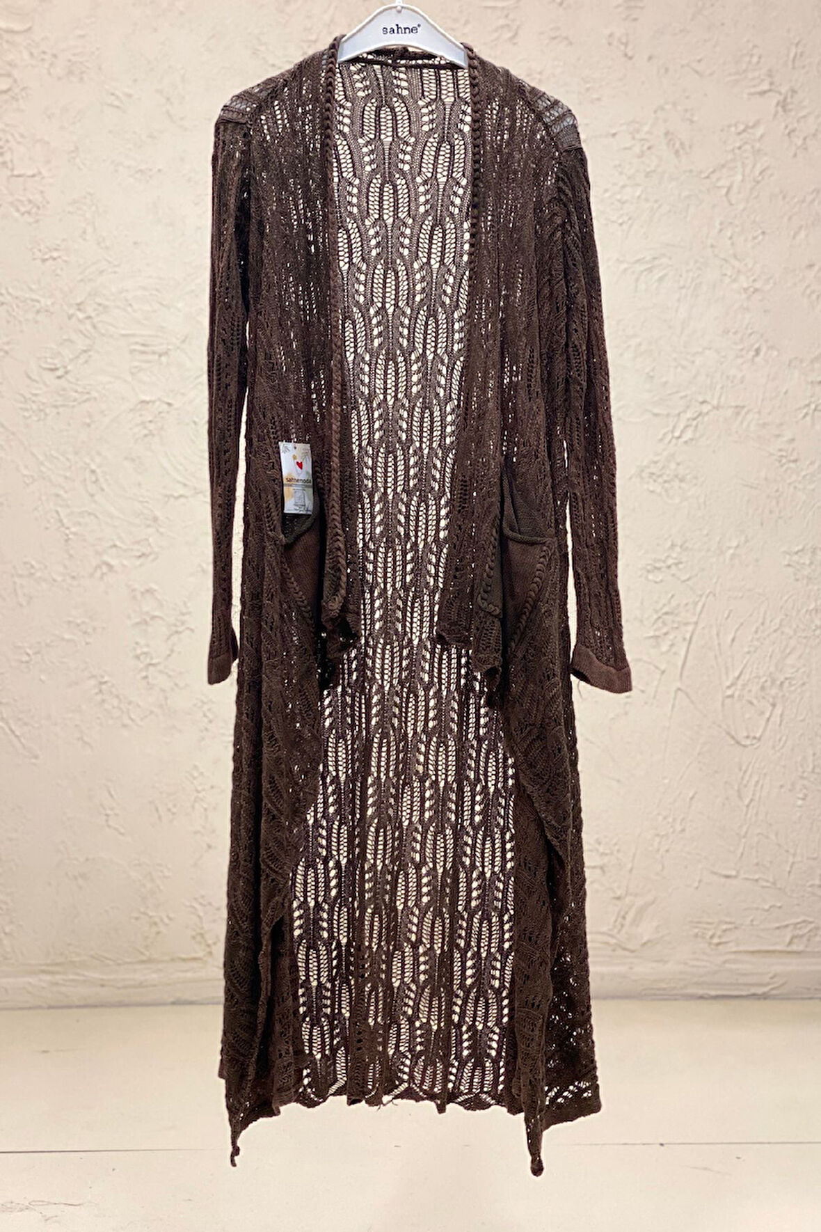 Ajurlu Asimetrik Merserize Uzun Hırka