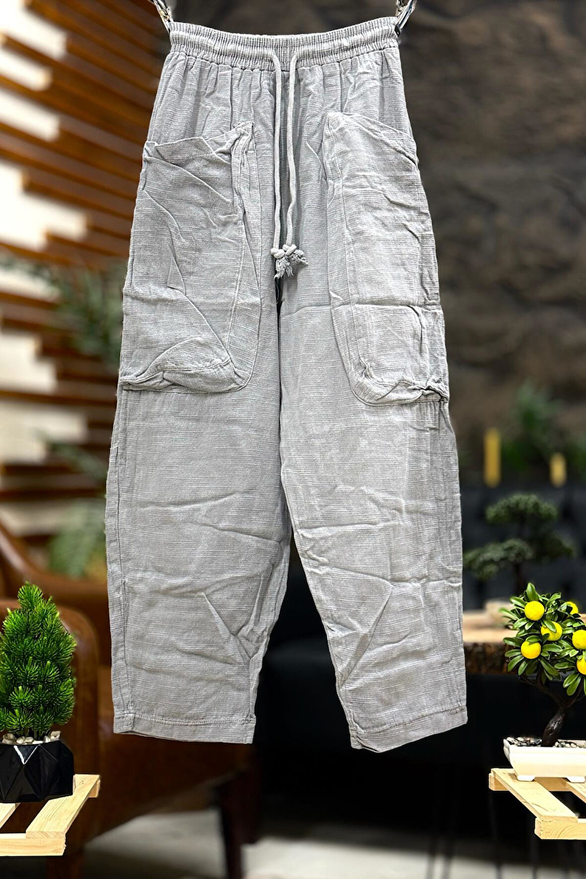 Torba Cepli Bel Lastikli Pantolon