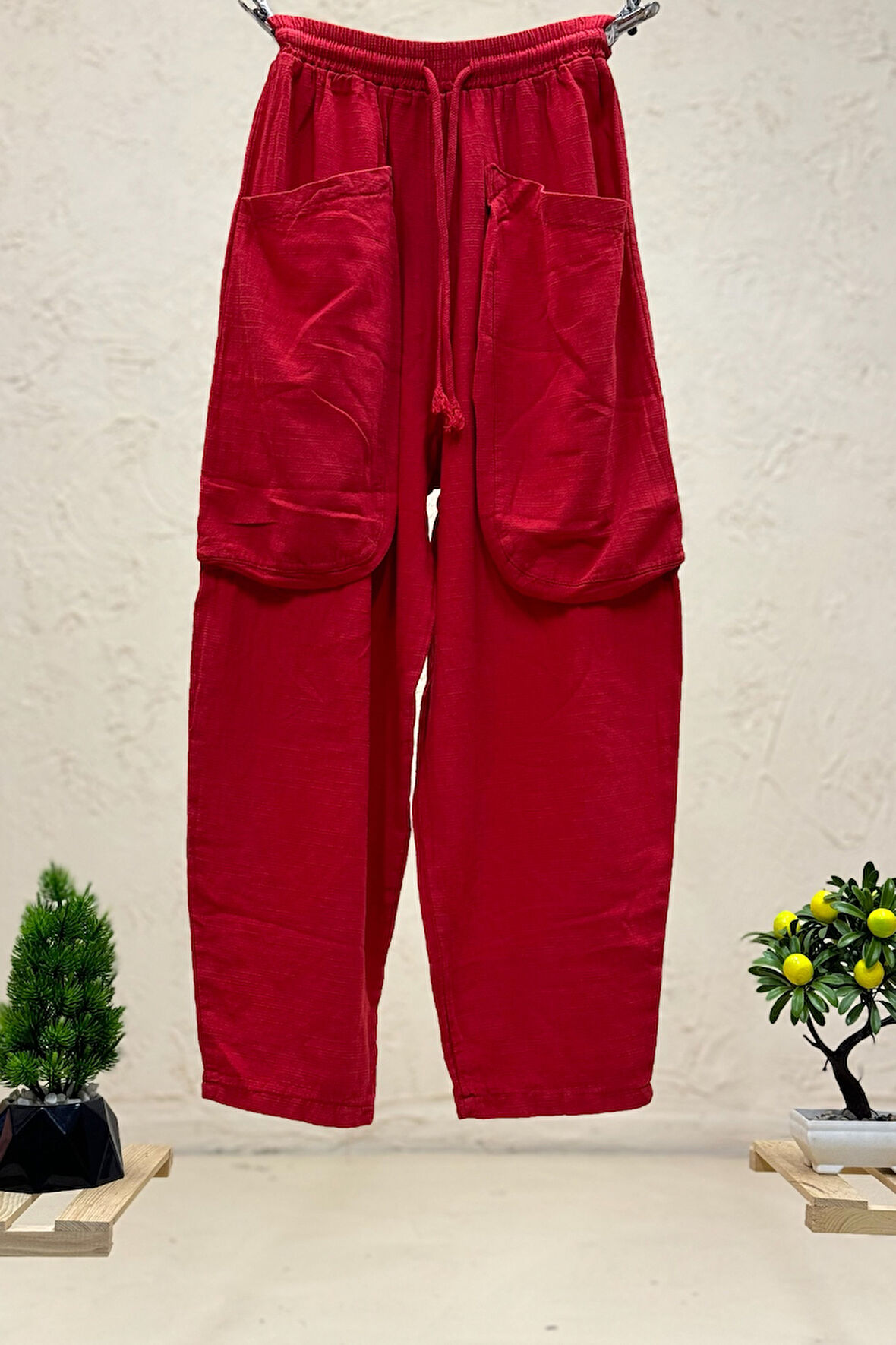 Torba Cepli Bel Lastikli Pantolon