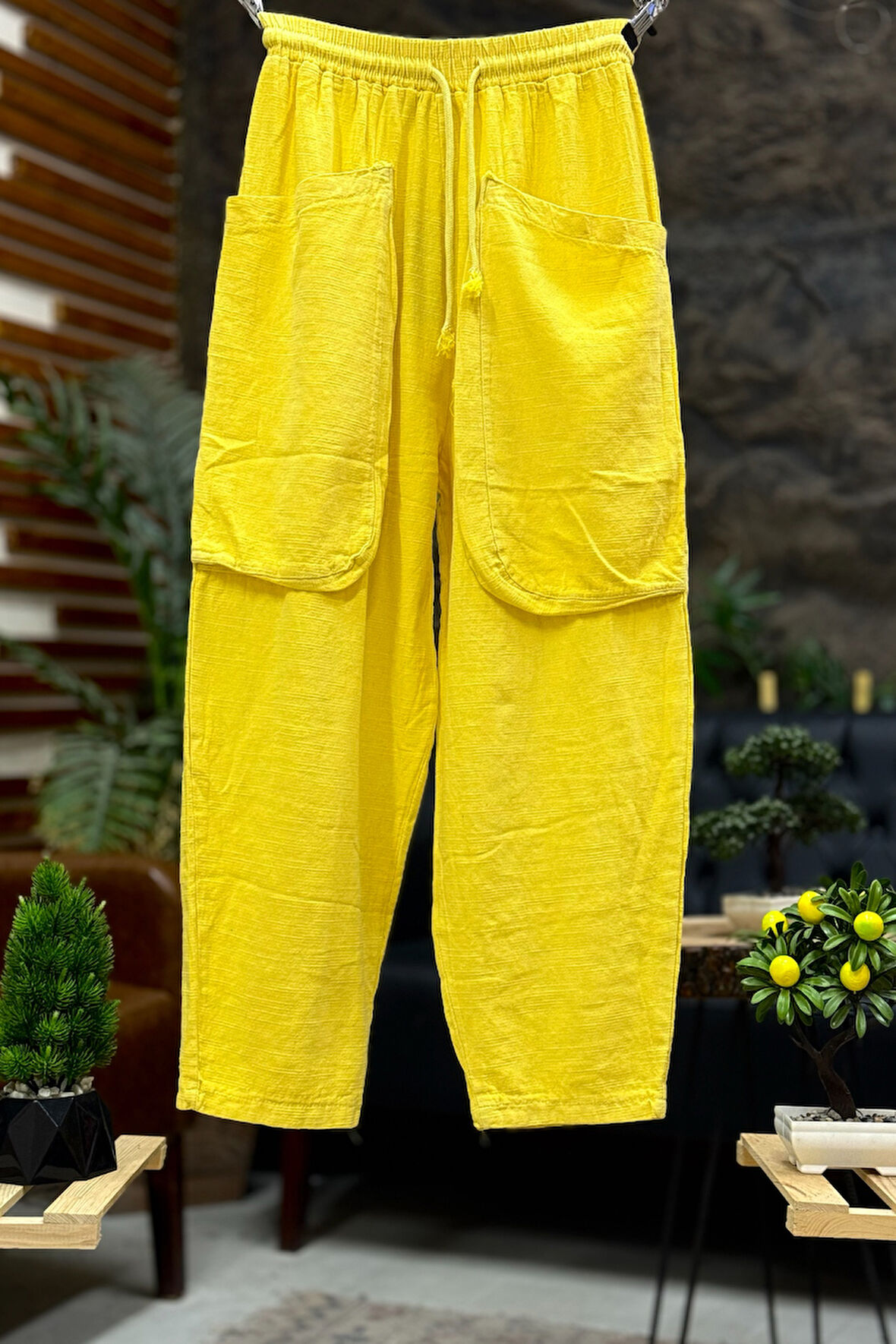 Torba Cepli Bel Lastikli Pantolon