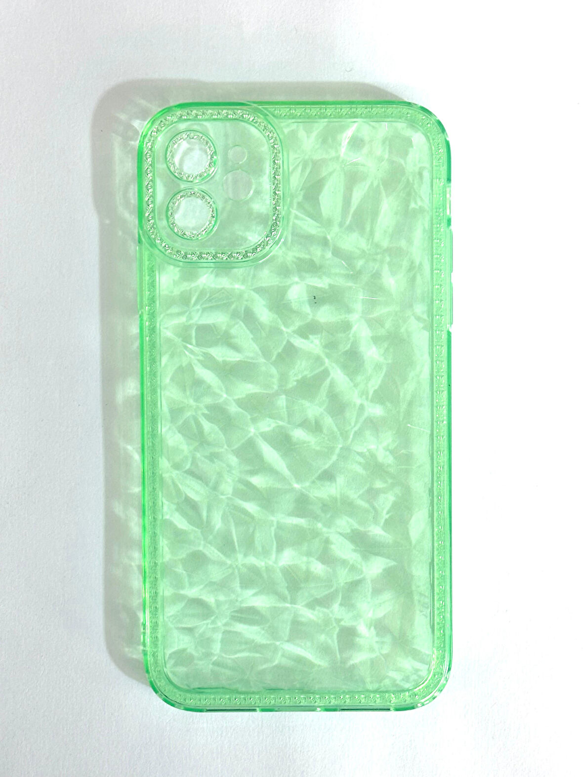 İPHONE 11 YEŞİL  PRİZMALI KAMERA ÇIKINTILI SİLİKON KILIF