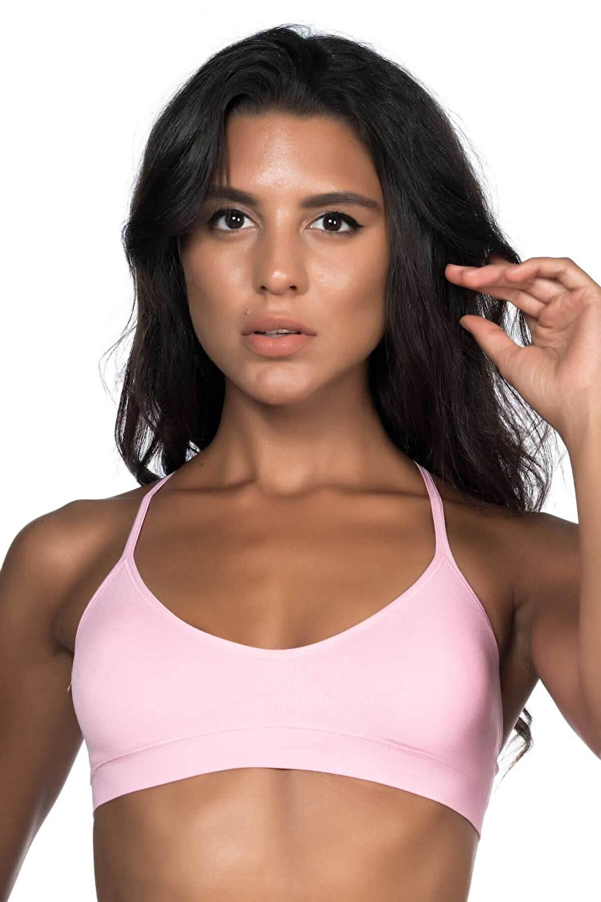 PEMBE MI Emay 4020 Pedli İnce Askılı Büstiyer