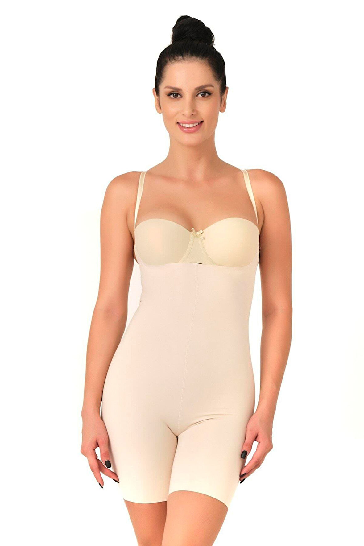 TEN MI Emay 2758 Lazer Kesim Göğsü Açık Boxer  Korse