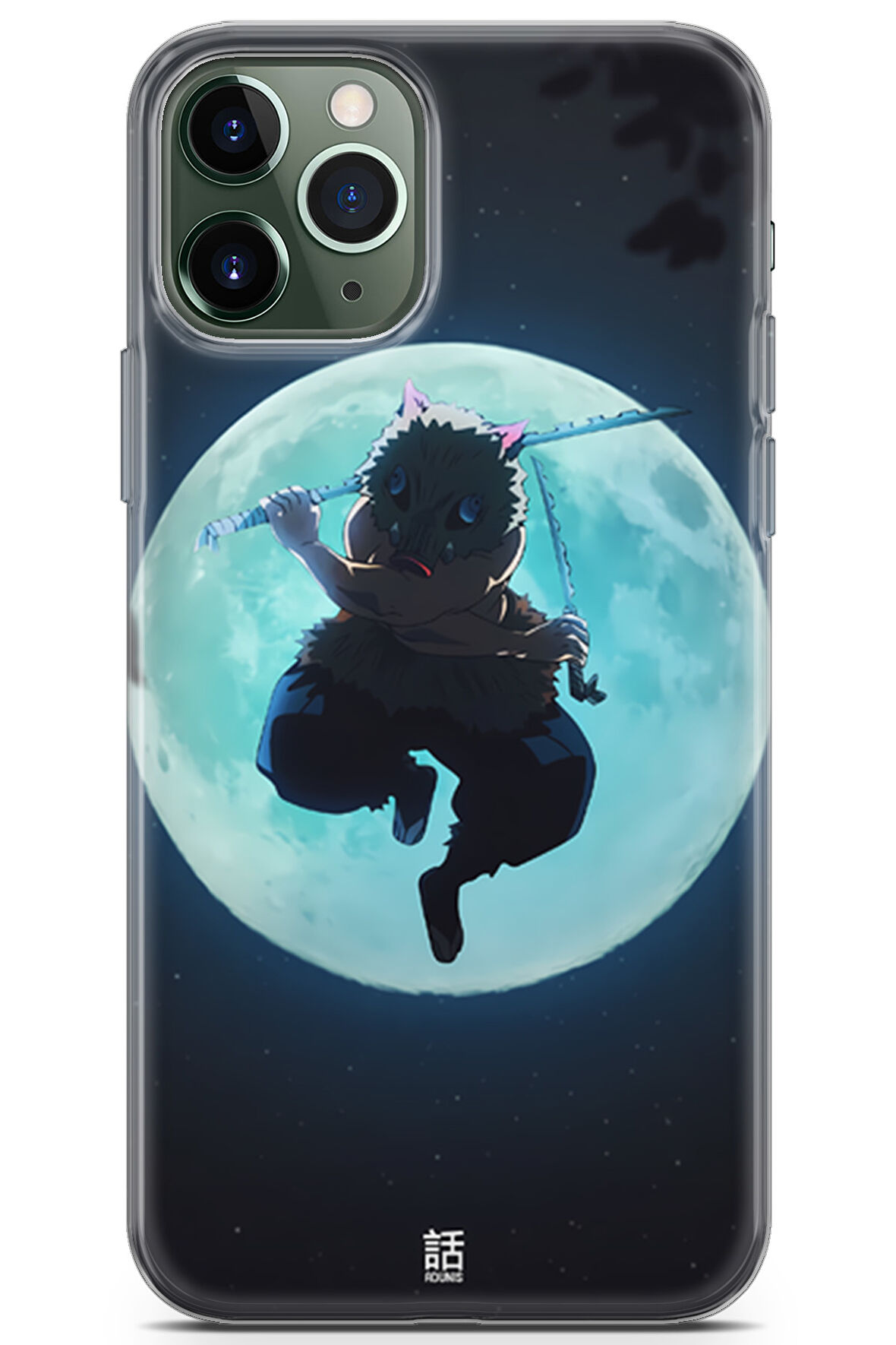 Apple iPhone 11 Pro Max uyumlu Anime 28 UV Tasarım Demon Slayer inosuke Hashibira