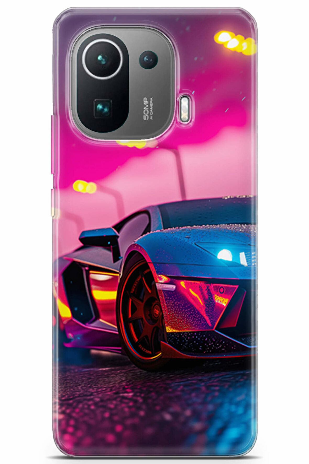 Xiaomi Mi 11 Pro uyumlu Otomoto 13 HD Baskı Lamborghini