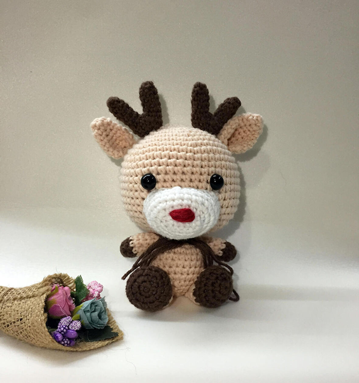 Amigurumi Sevimli Geyik Sağlıklı Oyuncak El Örgüsü