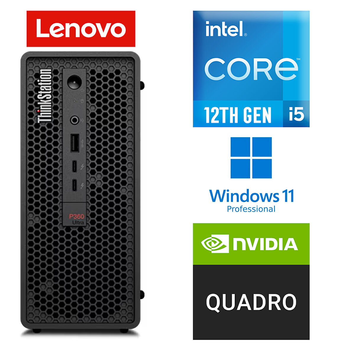 LENOVO ThinkStation 360 Ultra i5-12600K 64GB 1TB SSD T400 2 GB W11P İş İstasyonu 30G1006QTX 005