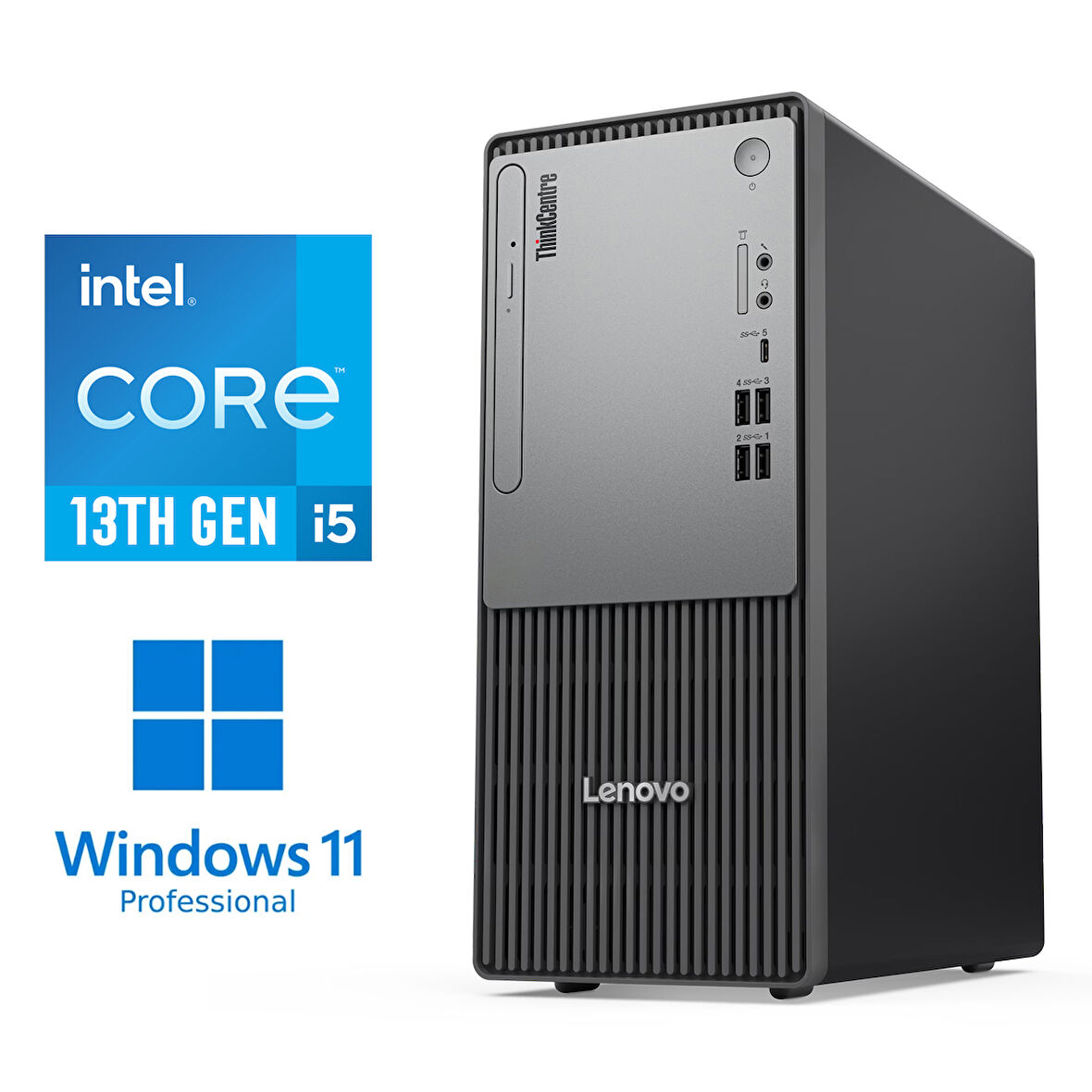 LENOVO ThinkCentre Neo 50t Gen5 i5-13400 16GB 512GB SSD W11P Masaüstü Bilgisayar 12UB000ETR 009
