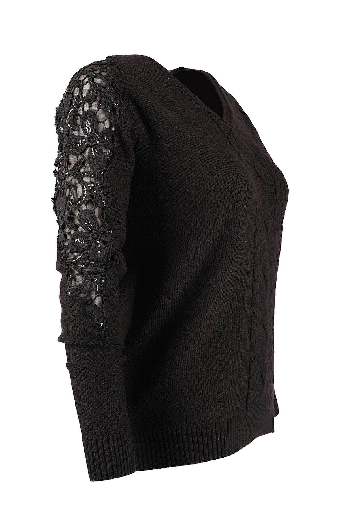 İşlemeli Detaylı Kazak Vedi