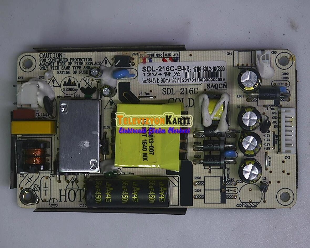 SDL-216C-B, SDL-216C, 17B6-SDL2-16CB00 , AX024LD071-S2, SN024LD071 S2 , H236WHB-N00, POWER BOARD , SUNNY BESLEME
