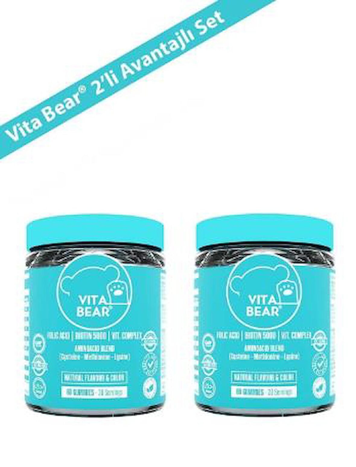 STRONG HAIR GUMMY VITAMIN 60 ADET X2