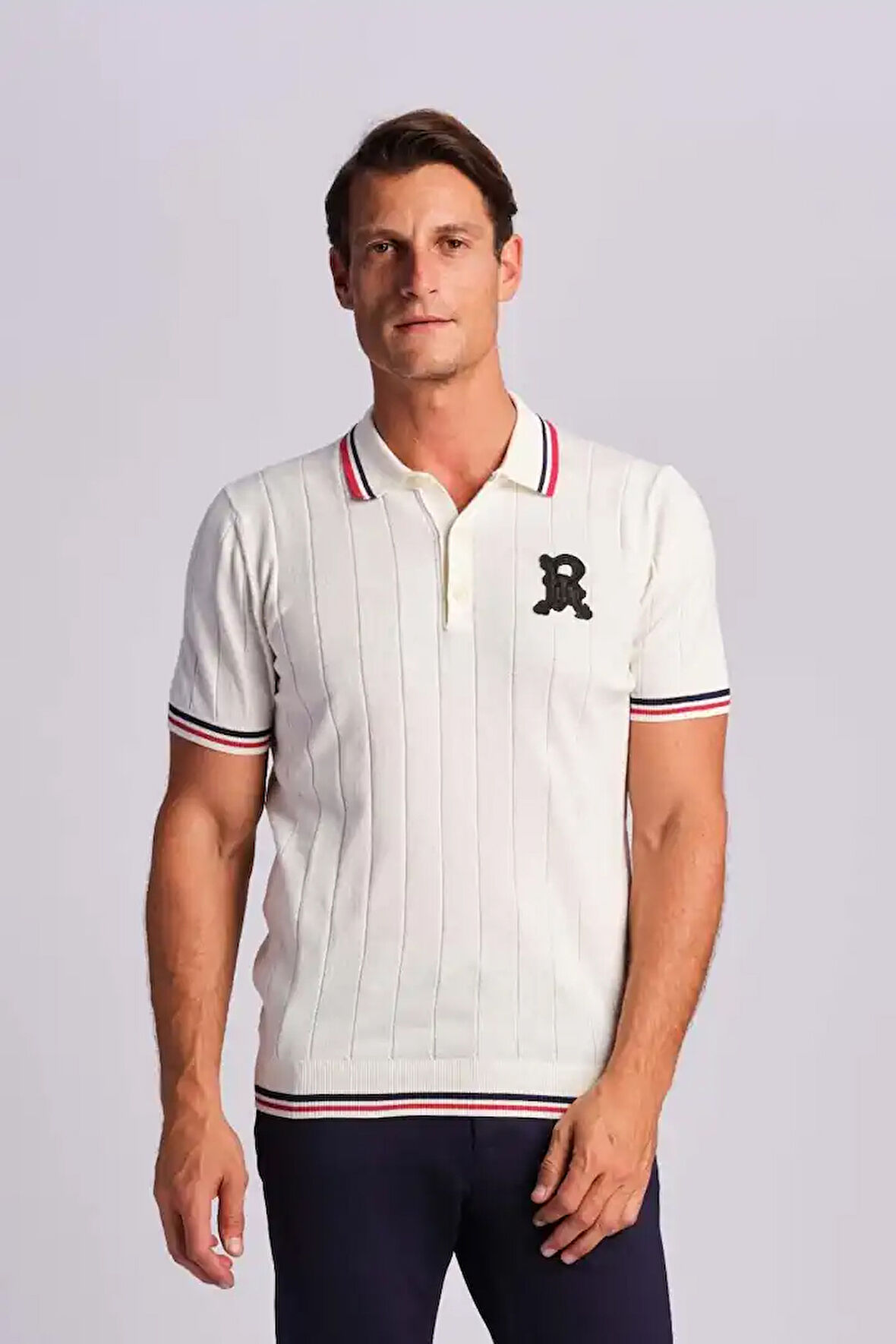 Ruck & Maul Erkek Polo T-Shirt 25064-1143 Marshmallow