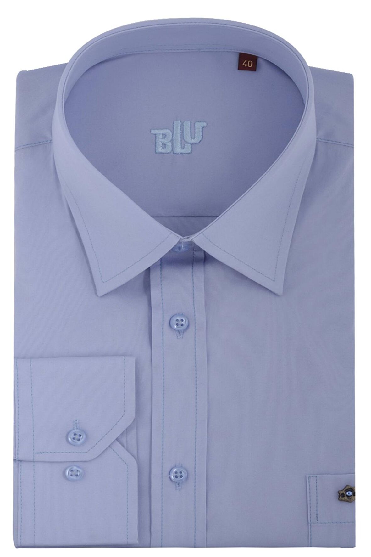 BLU Kravat Yaka Klasik Gömlek