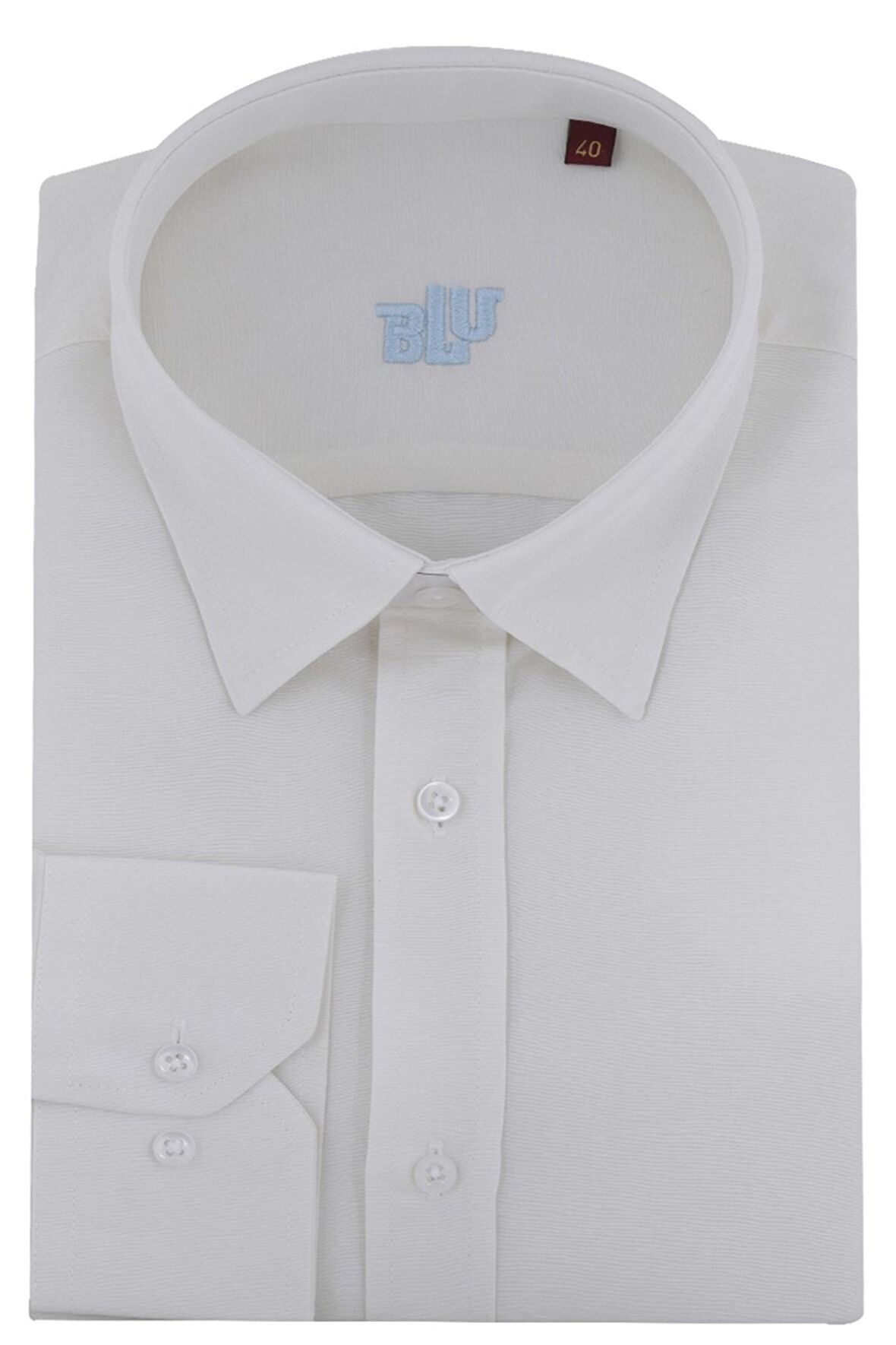 BLU Alttan Düğmeli Yaka Klasik Gömlek