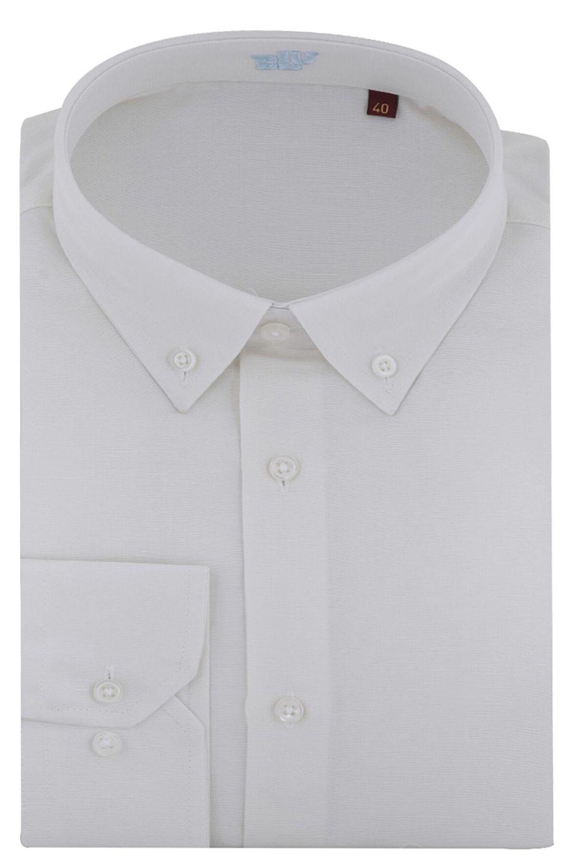 BLU Üstten Düğmeli Yaka Slim Fit Gömlek