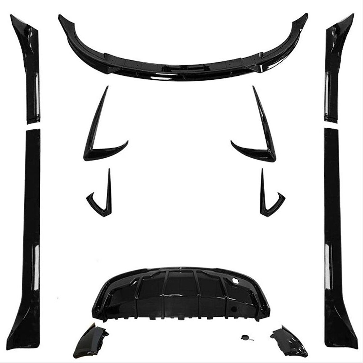 Tesla Model Y İçin Uyumlu Aero Kit (Pıano Black)