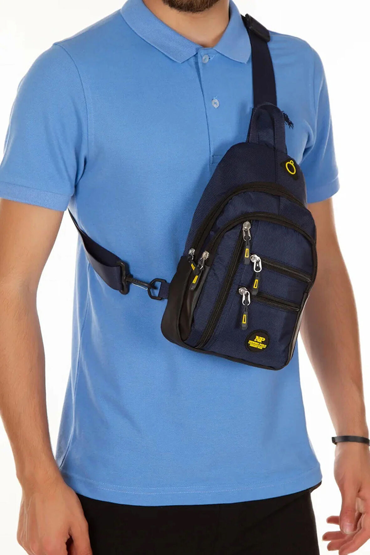 Newish Polo Body Bag USB Çıkışlı Çapraz Göğüs ve Sırt Çantası-Qatro 2333