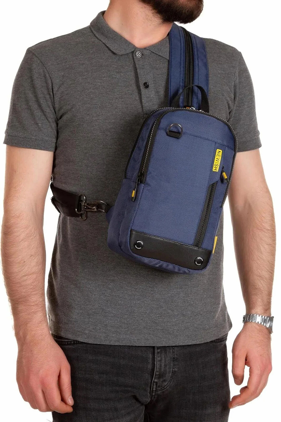 NEWİSH POLO TEK KOL ÇAPRAZ GÖĞÜS VE OMUZ SIRT ÇANTASI-BODY BAG
