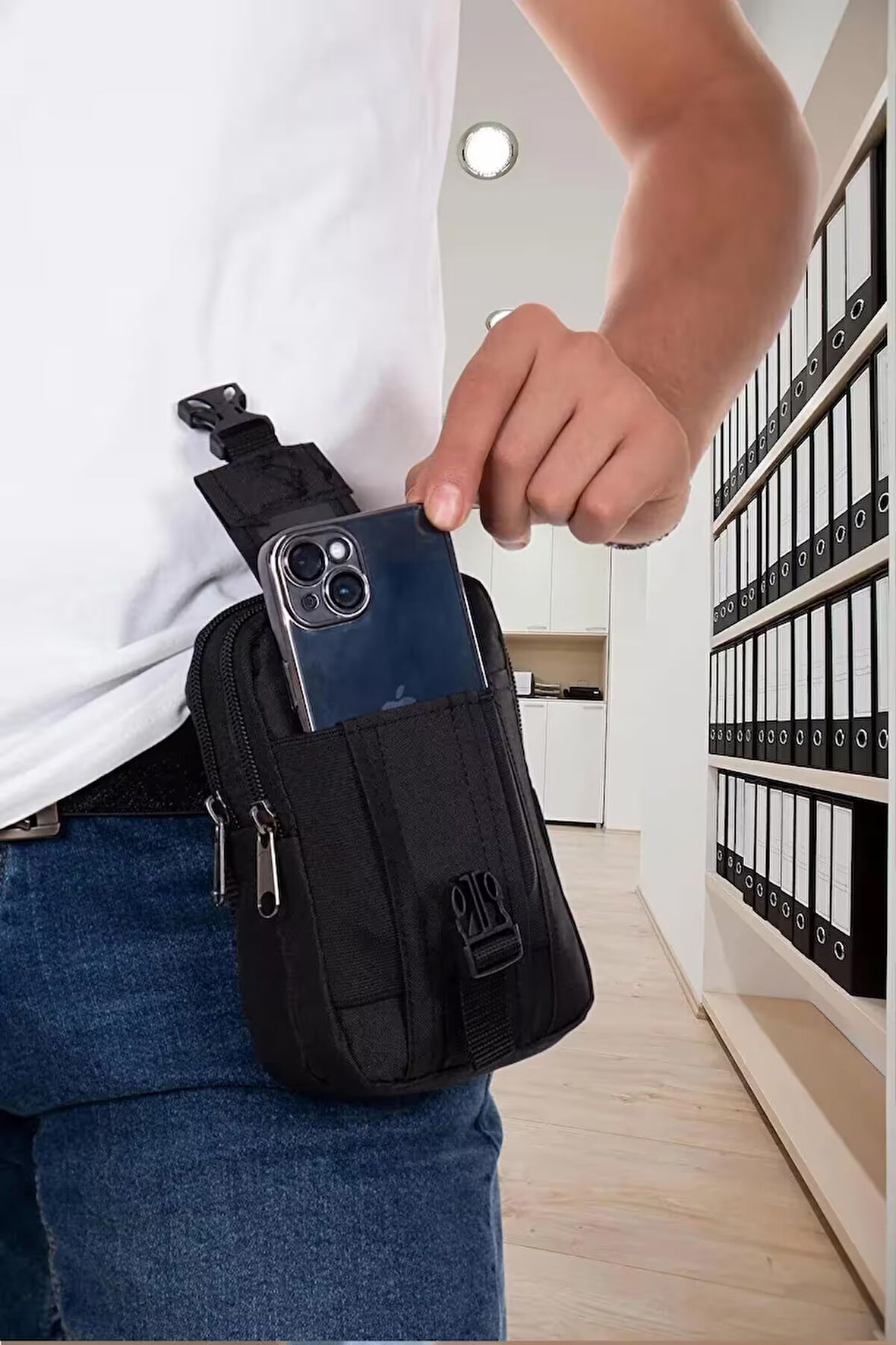 Newish Polo Taktik Bel ve Kemer Çantası-NP850 Siyah