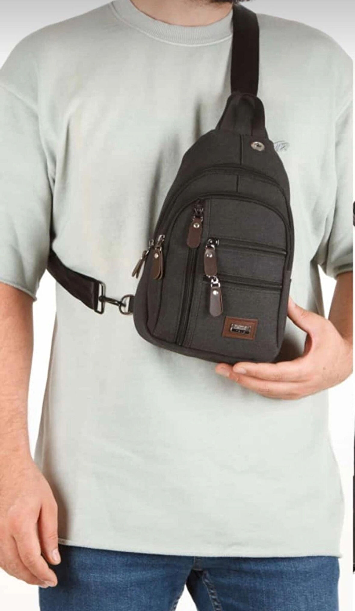 NEWİSH POLO BODY BAG USB ÇIKIŞLI ÇAPRAZ GÖĞÜS VE SIRT ÇANTASI-MİNİ KANVAS 2335