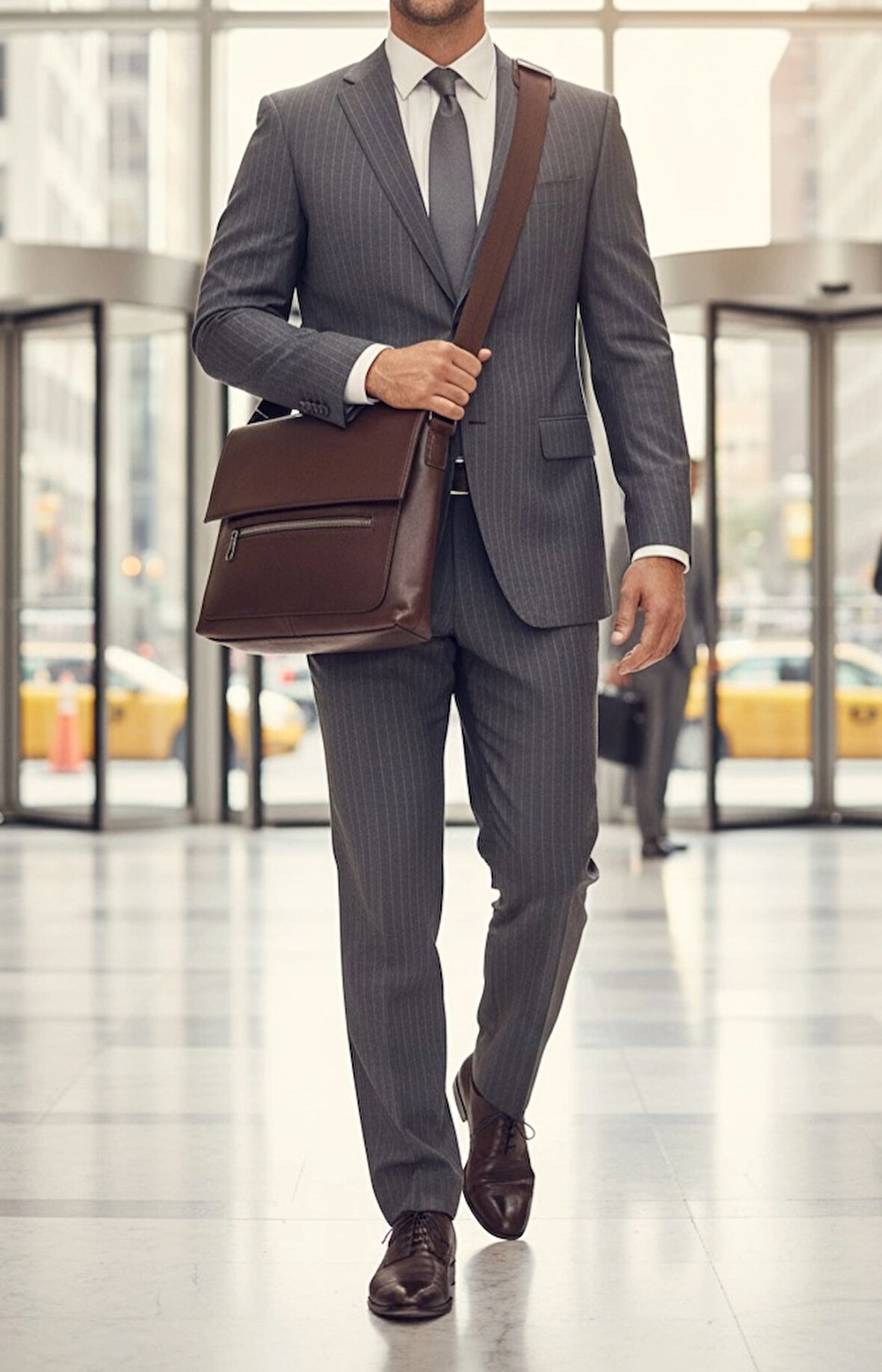 NEWFULL POSTACI ASKILI KAPAKLI OMUZ ÇANTASI - BÜYÜK BOY - HAKİKİ DERİ-KOYU KAHVE