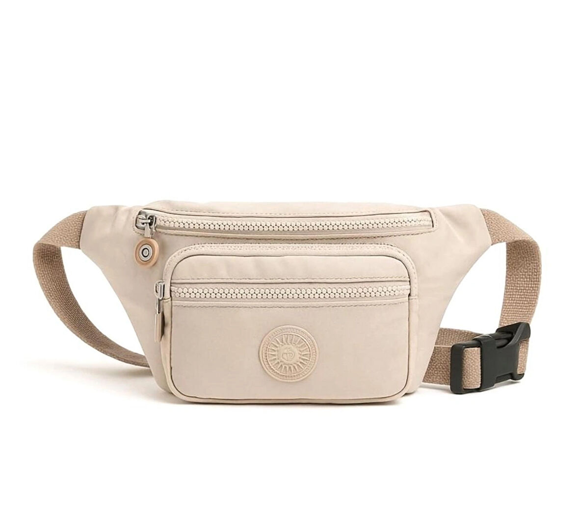 NEWİSH POLO KRİNKIL KUMAŞ BEL VE OMUZ ÇANTASI-FREE BAG KREM