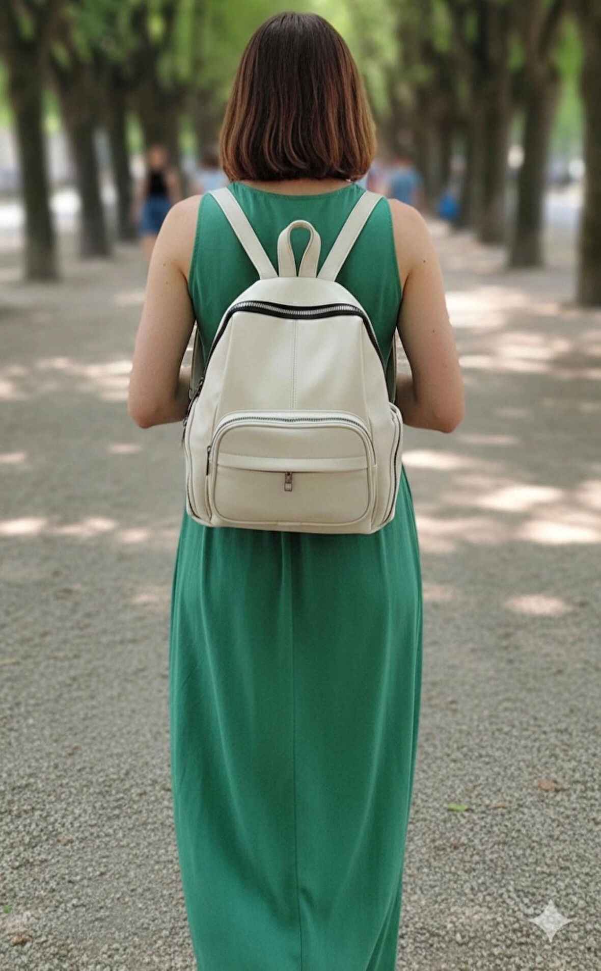 NEWİSH POLO DONNA kadin MODEL SIRT ÇANTASI-YIKAMA SUNİ DERİ BEYAZ