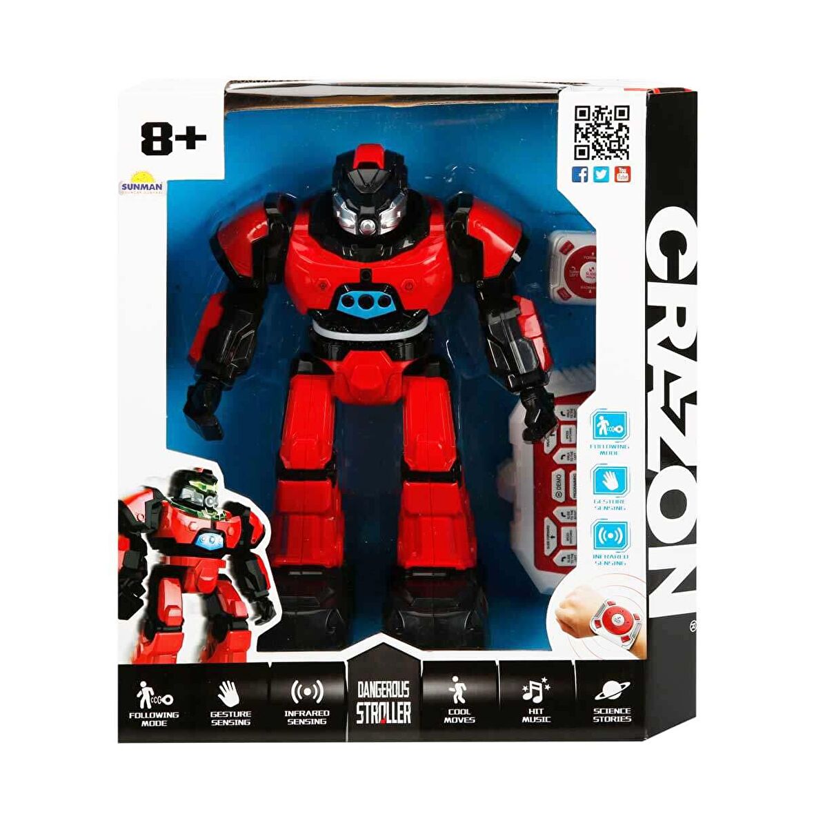 Uzaktan Kumandalı Robot Crazon Fonksiyonlu