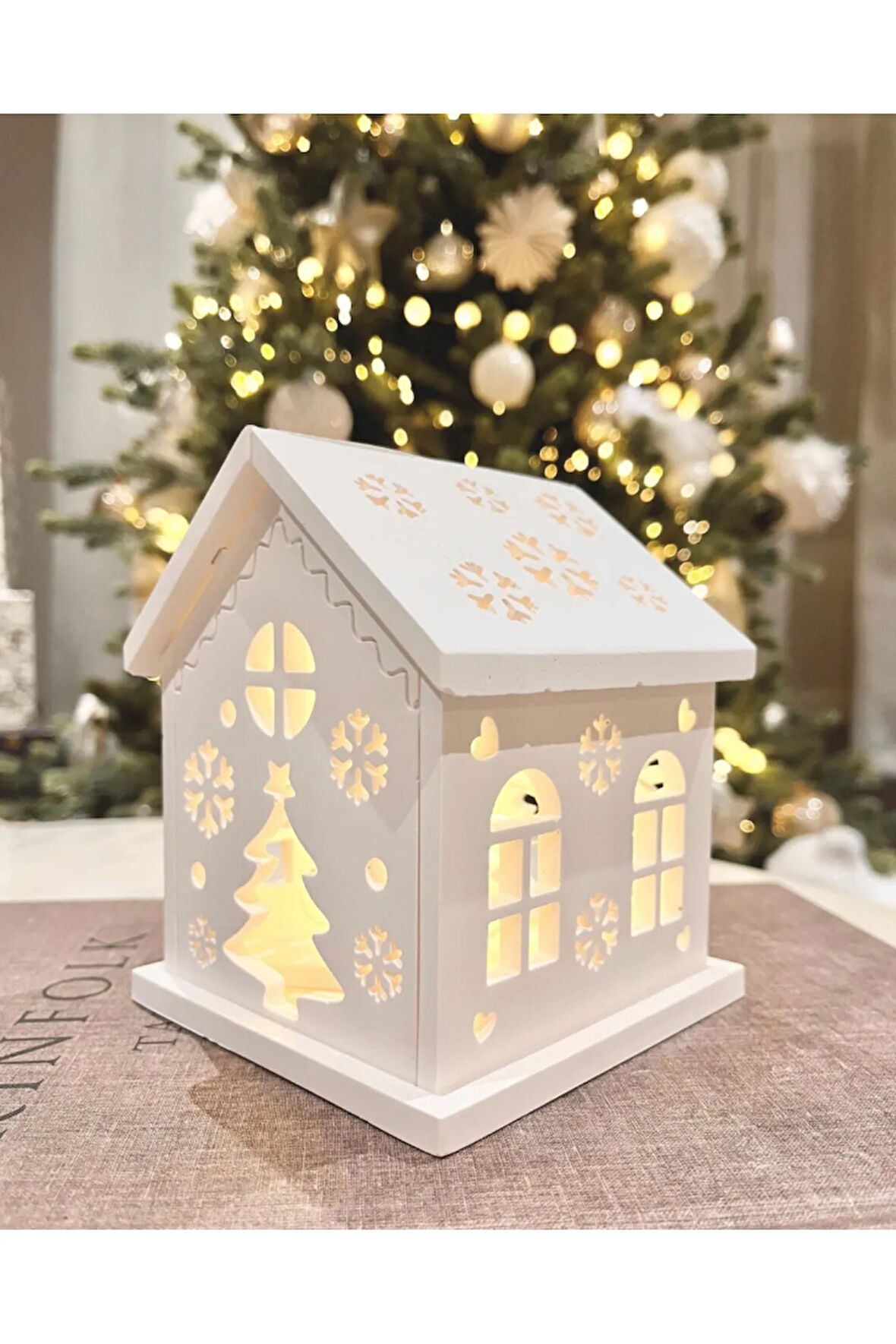 Işıltılı Dekoratif Tealight veya LED Tutucu Ev Modeli