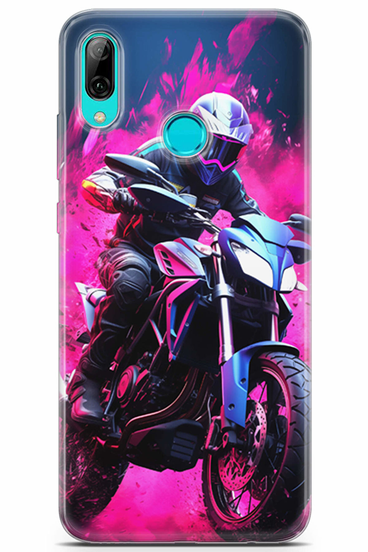 Huawei P Smart 2019 uyumlu Otomoto 20 Koruma Cross Yarışçı Kask