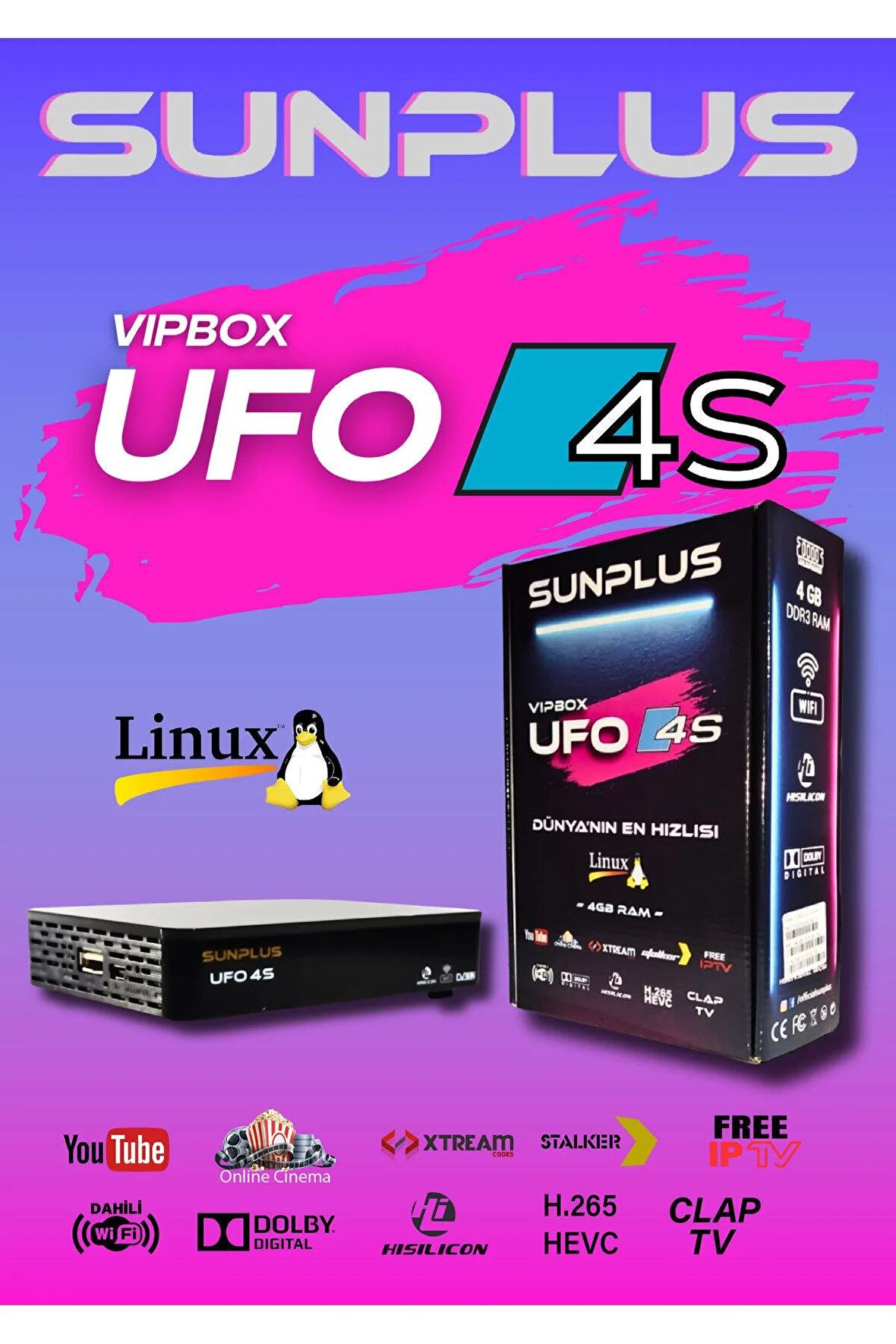 Vıpbox Ufo 4S Uydu Alıcısı