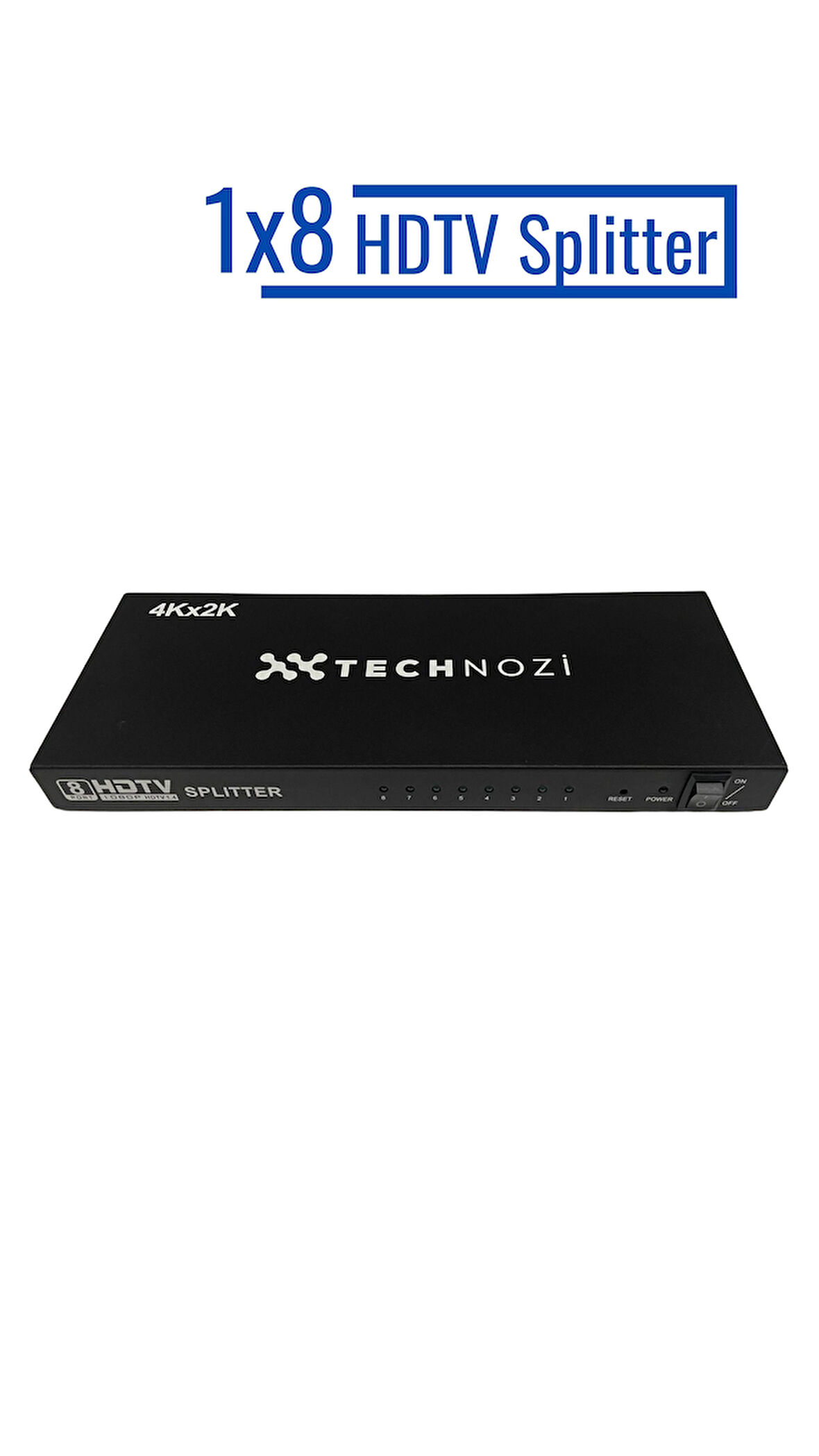 Technozi  8 Port Hdmi Çoklayıcı Splitter Switch Çoğaltıcı Çoklu Ekran