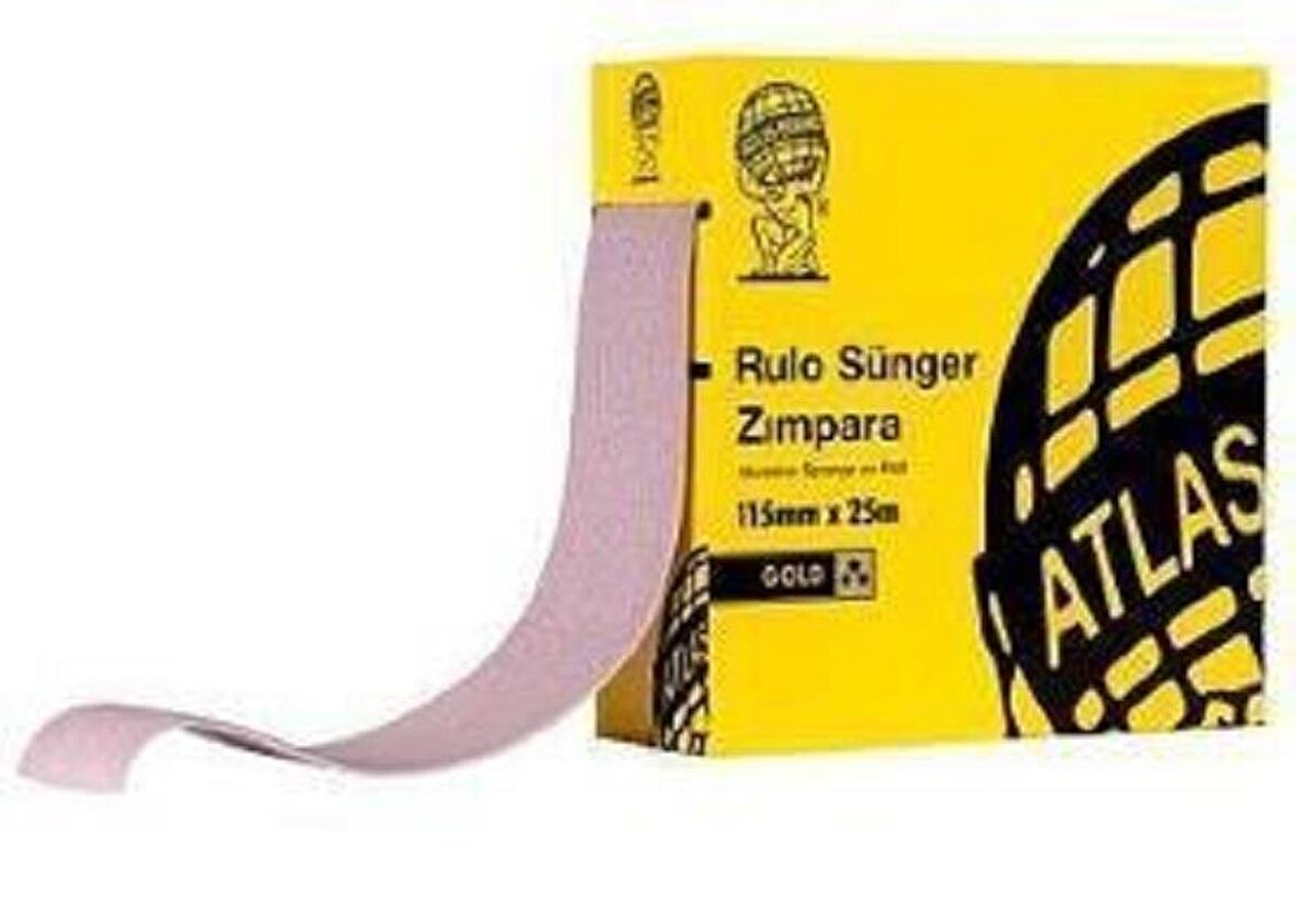 Atlas Gold Rulo Sünger Zımpara 115mm 220 Kum 1m