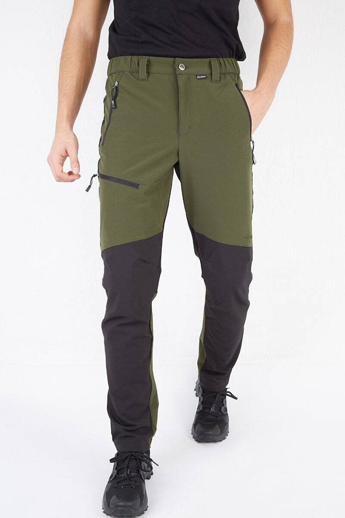 Alpinist Rugged Erkek Outdoor Pantolon Haki-Siyah