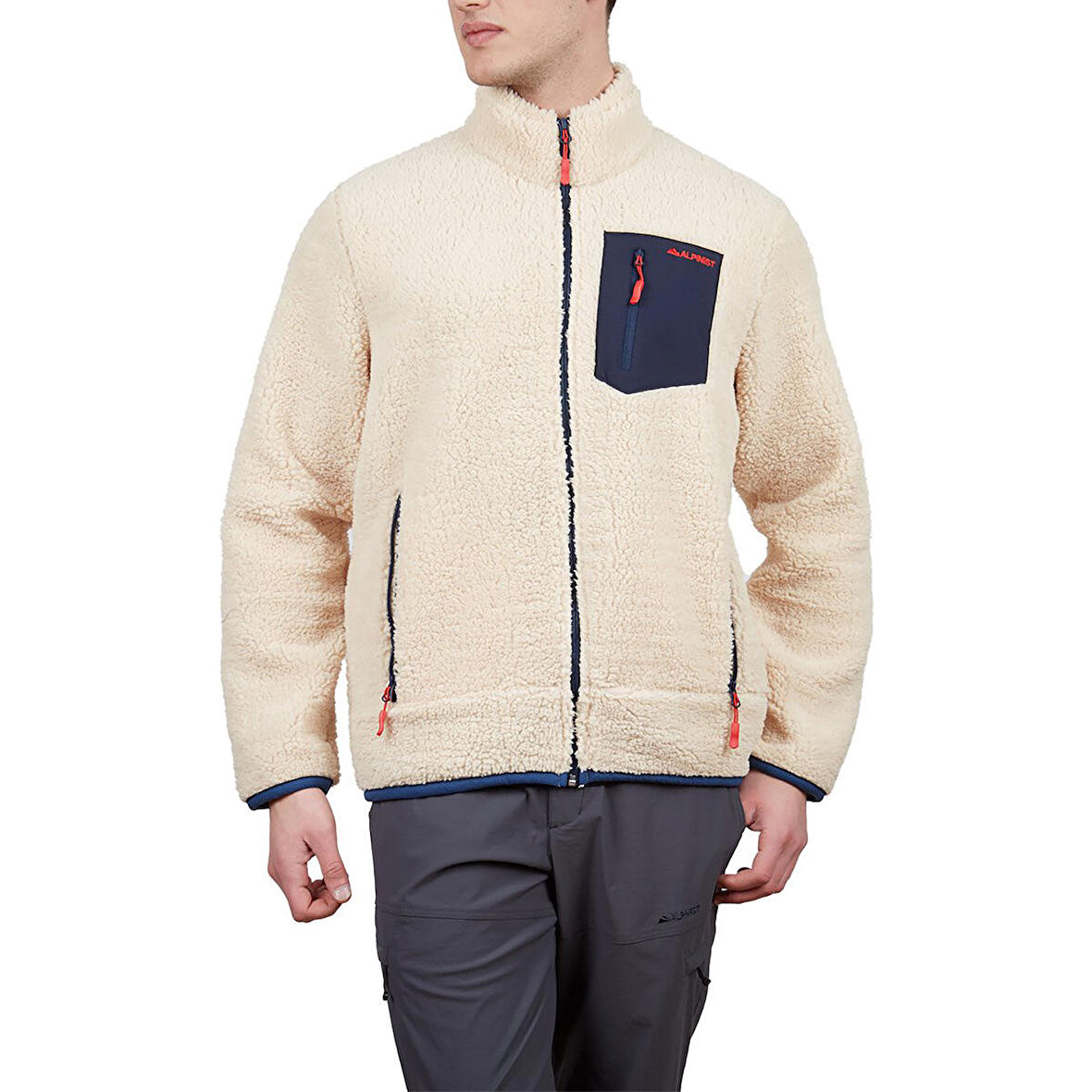 Alpinist Plus Teddy Erkek Krem Polar Ceket (AL600506-EKR)
