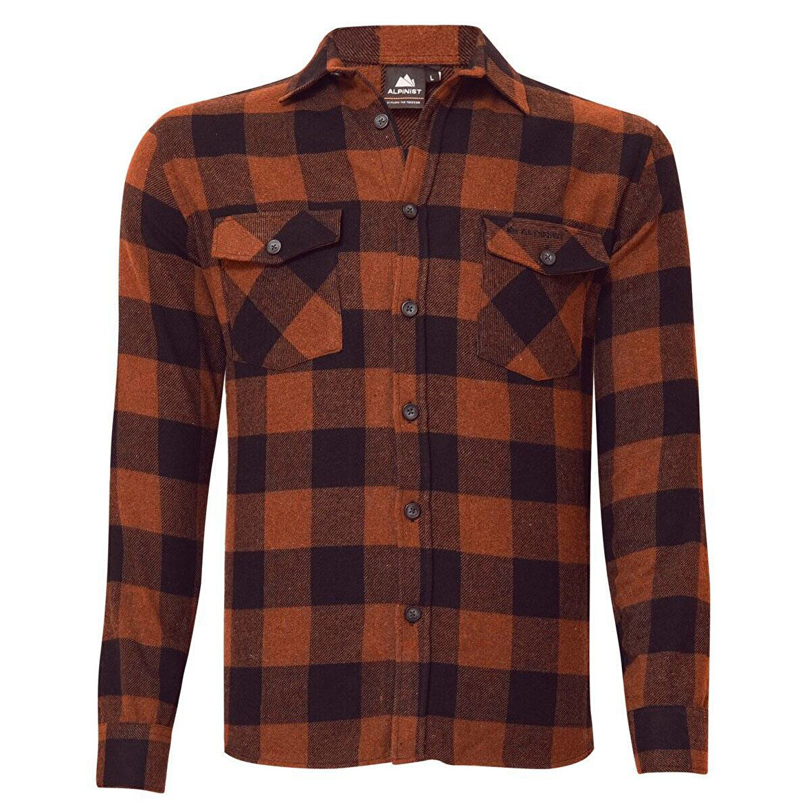 Alpinist Vejan Erkek Ekose Outdoor Gömlek Tarçın