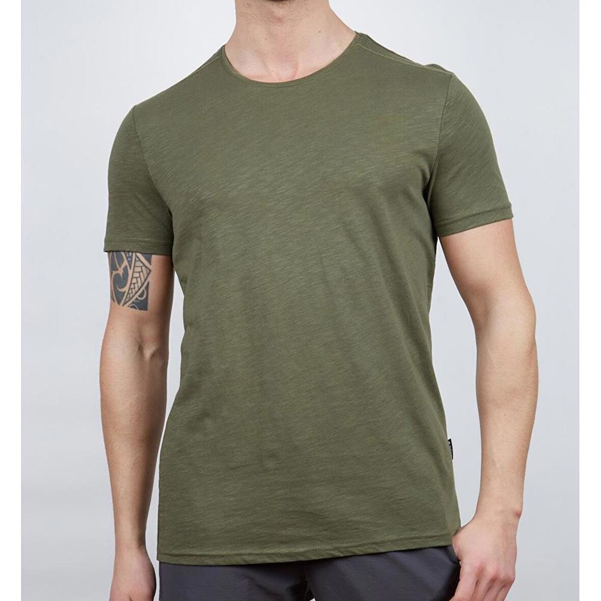 600400 Alpinist Albino Basic Erkek T-Shirt Haki L