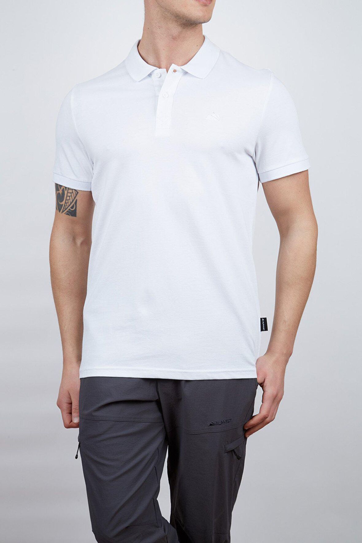 Alpinist Stratus Erkek Polo T-Shirt BEYAZ