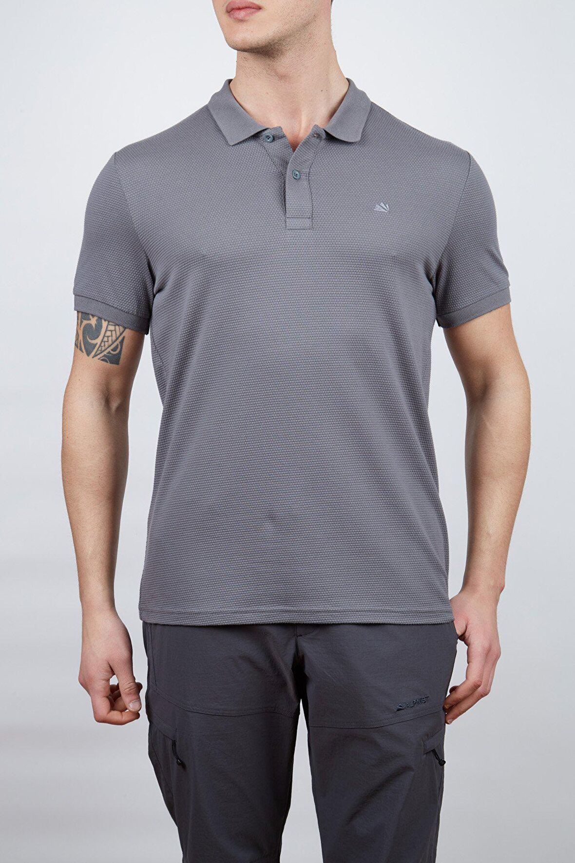 Alpinist Roc Erkek Polo T-Shirt Antrasit