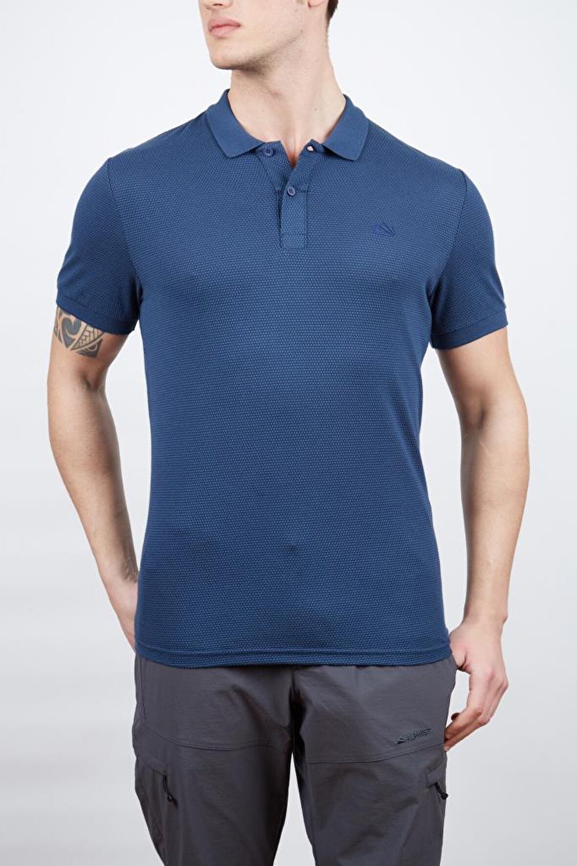 Alpinist Roc Erkek Polo T-Shirt Indigo