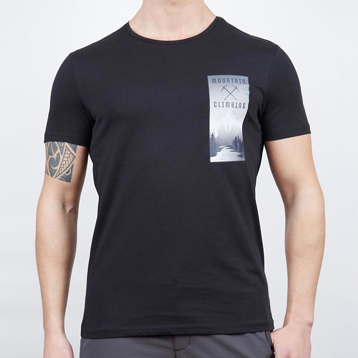 600606 Alpinist Lex Erkek T-Shirt Siyah L